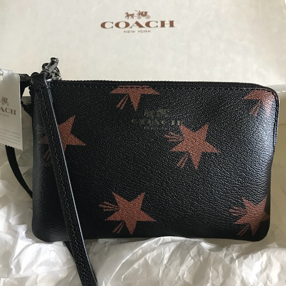 Coach small zip pouch NWT and box